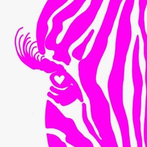 Vibrant Zebra Poster Pink, Red, Blue, Green/ Galantine or Valentine décor, 11x17